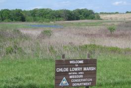 Entrance sign to the marsh