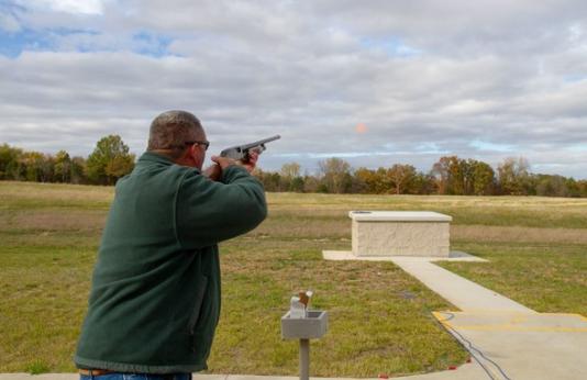 Man trap shooting at Busch Shooting Range